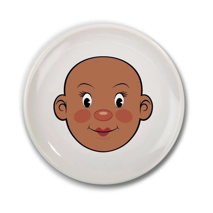 Ms Food Face Plate Brown