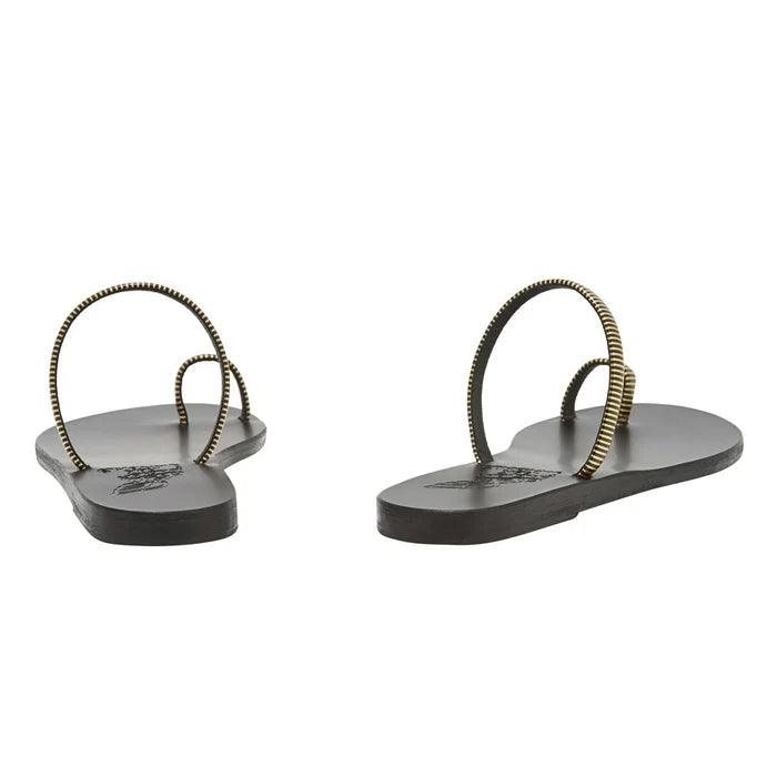 Nora Gold sandals back view