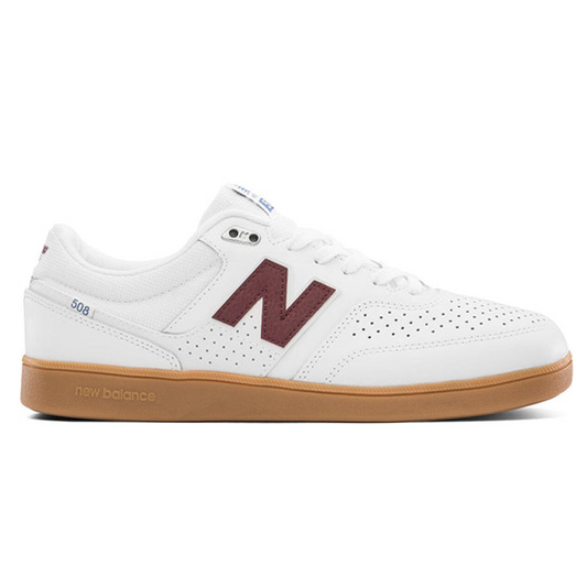 New Balance Numeric 508 Westgate White Burgundy Gum Shoes