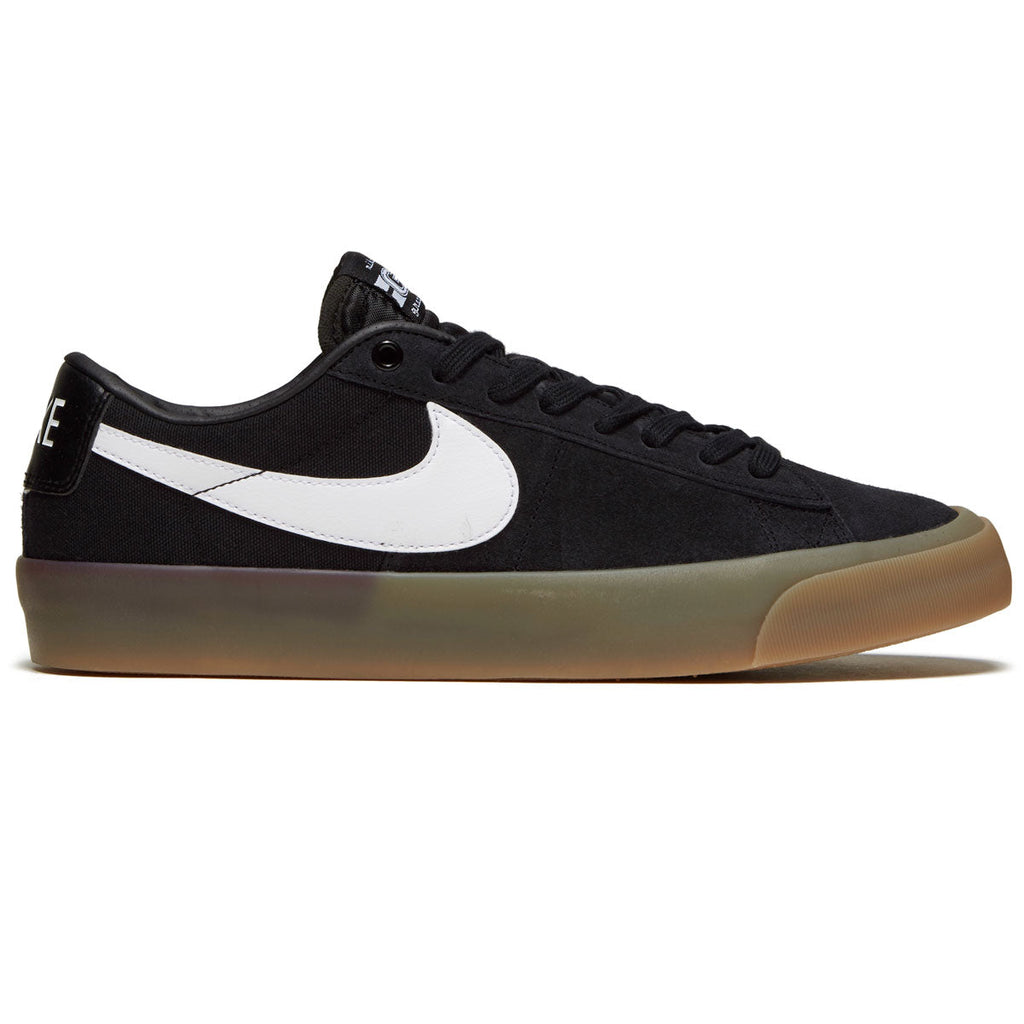 Nike SB Zoom Blazer Low Pro GT Shoes - Black/White/Black/Gum Light Brown