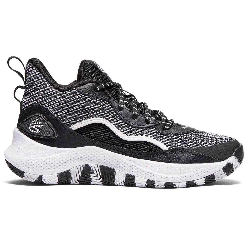 Big Kids' Under Armour Curry Basketball Shoes 3Z 24 "Black Halo Gray"