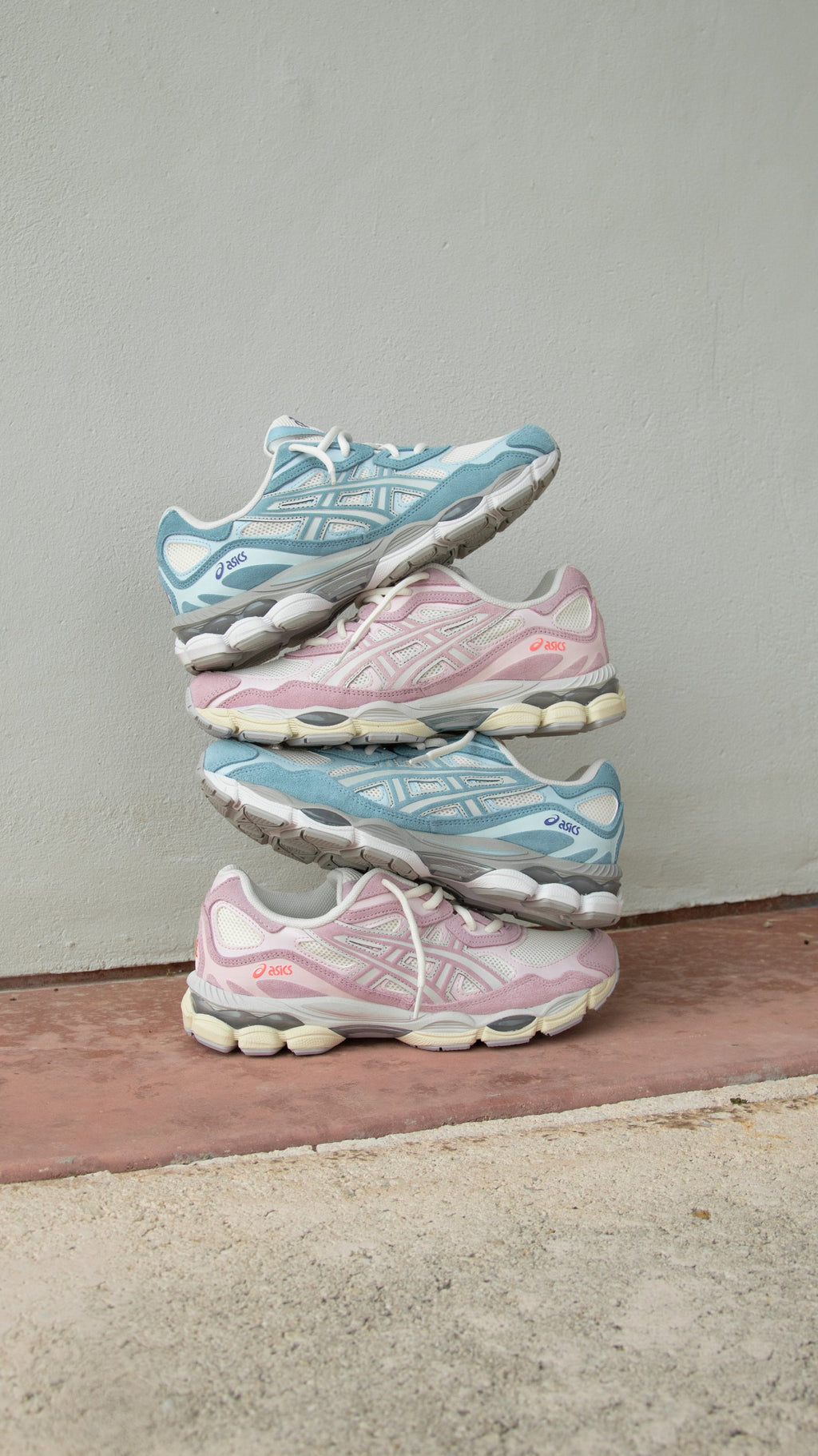 Mens Asics Gel-NYC (Cream/Rose Water)