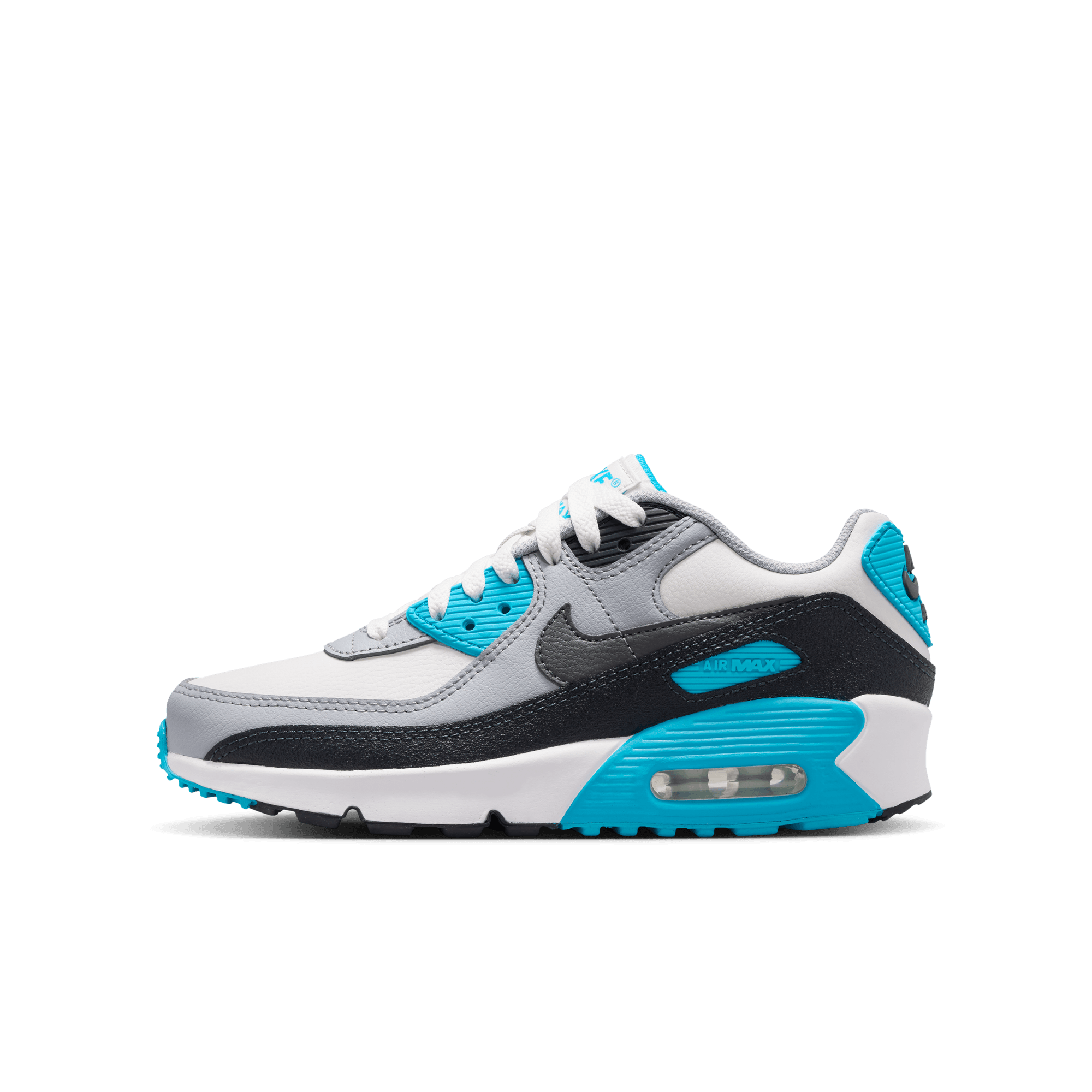 Big Kids’ Nike Air Max 90 LTR "Platinum Tint Blue Lightning"