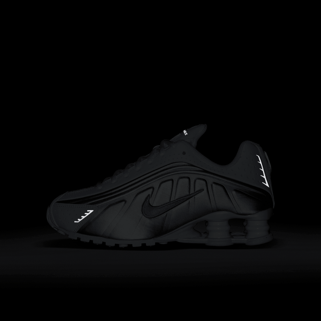 Big Kids' Nike Shox R4 "White Metallic Silver'
