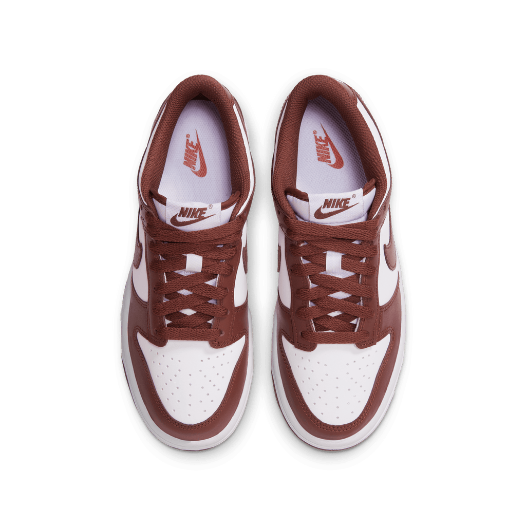 Big Kids' Nike Dunk Low "Redwood-Gym Red White"