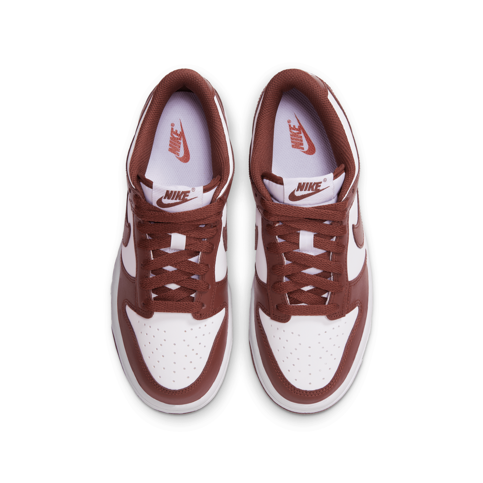 Big Kids' Nike Dunk Low "Redwood-Gym Red White"