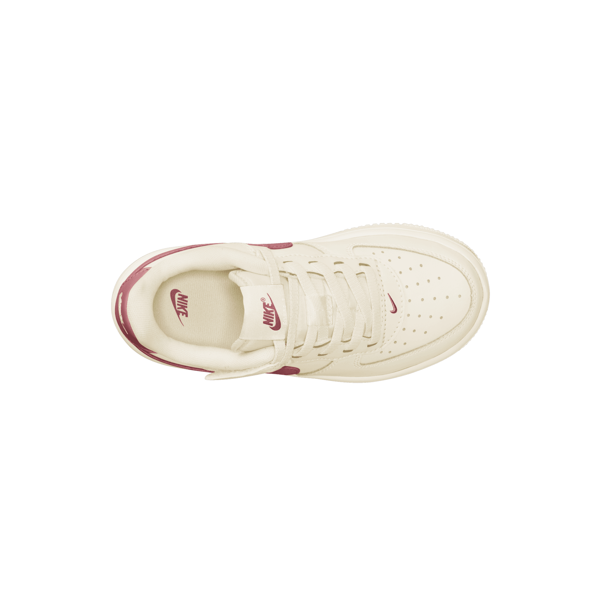 Little Kids' Nike Force 1 Low EasyOn "White Team Red"