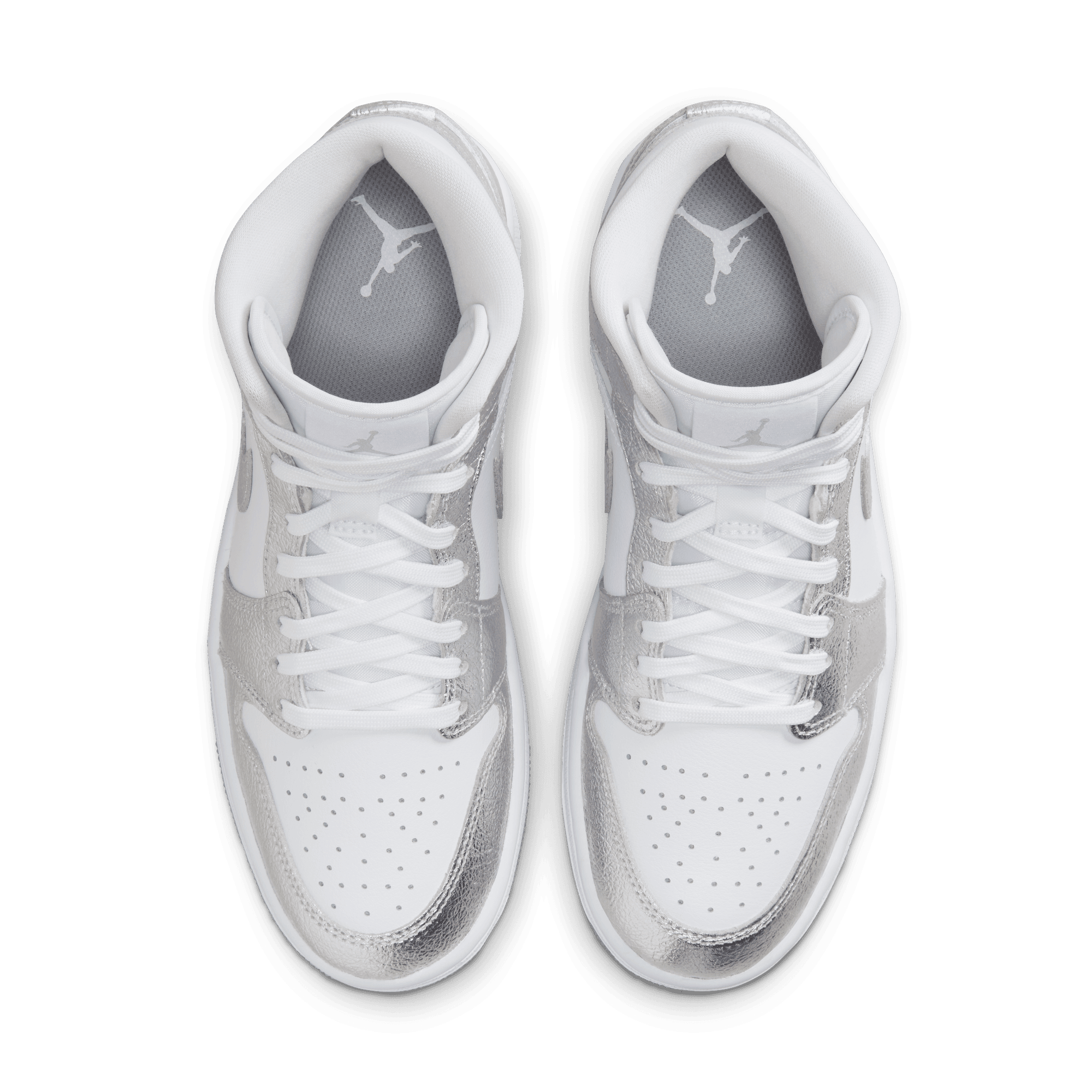 Women's Air Jordan 1 Mid SE "Crinkled Silver Foil"