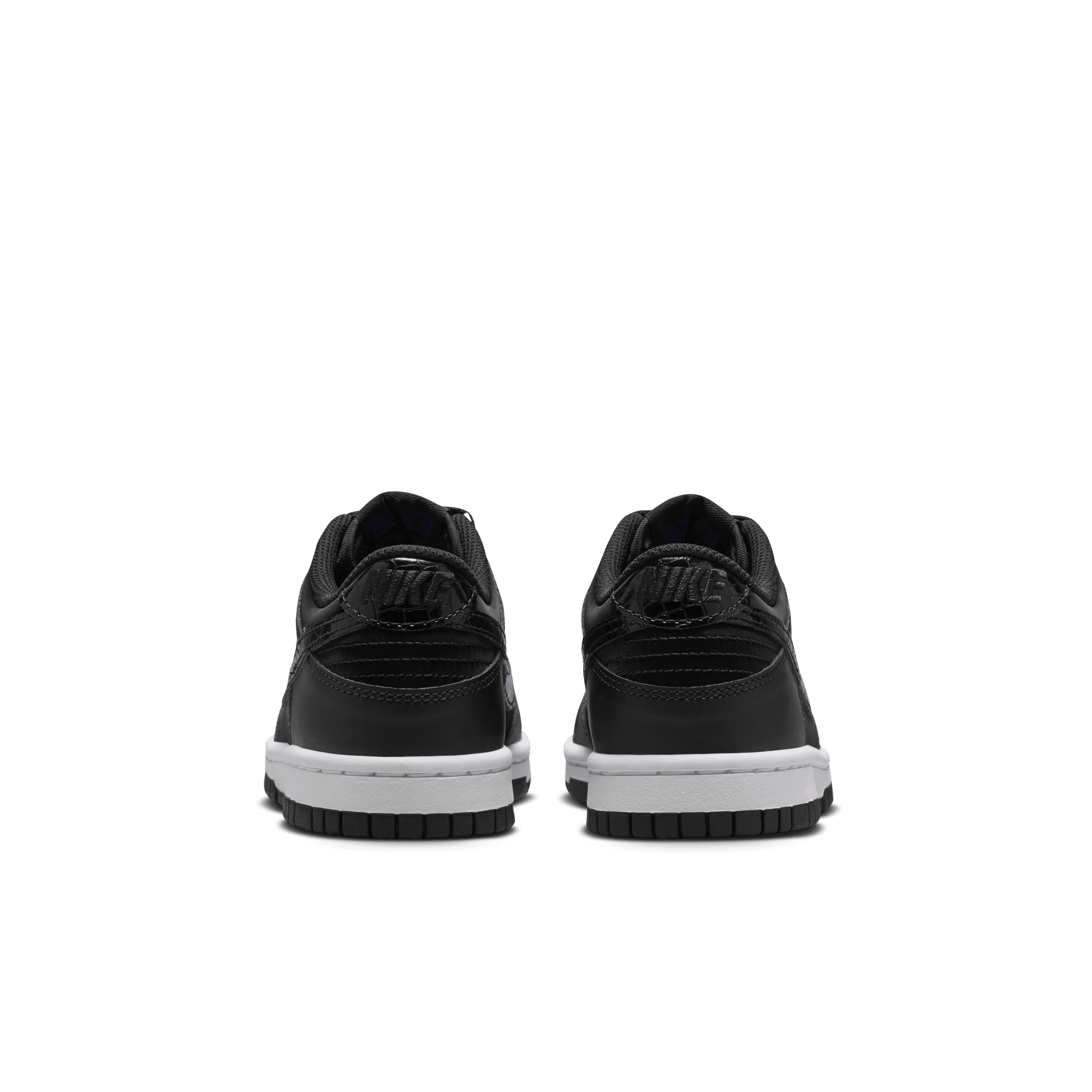 Big Kids' Nike Dunk Low SE "Black Croc Swoosh"