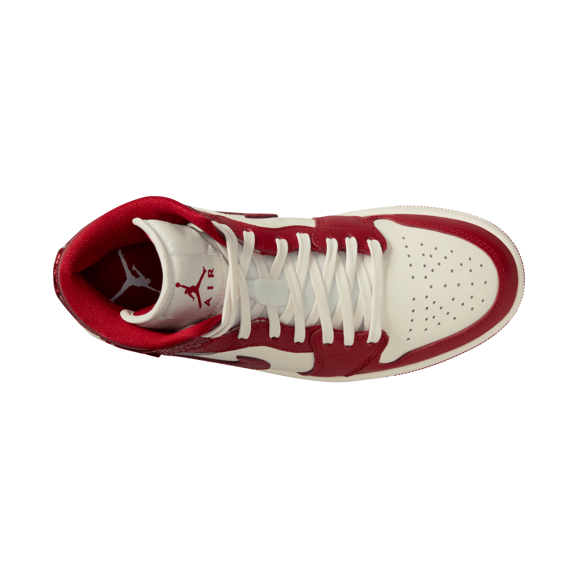 Women's Air Jordan 1 Mid SE "Red Cracked Leather"