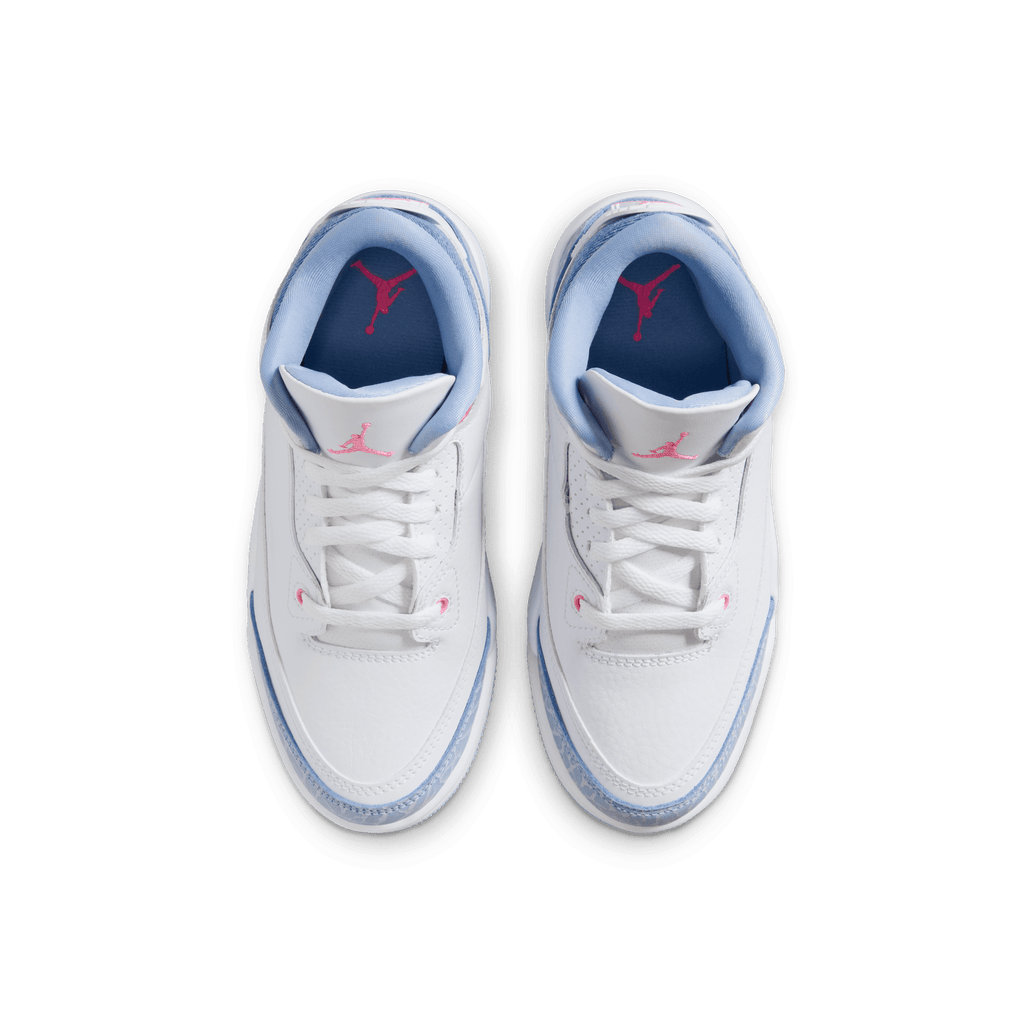Little Kids' Jordan 3 Retro Shoes (PS) "White Cobalt Bliss"