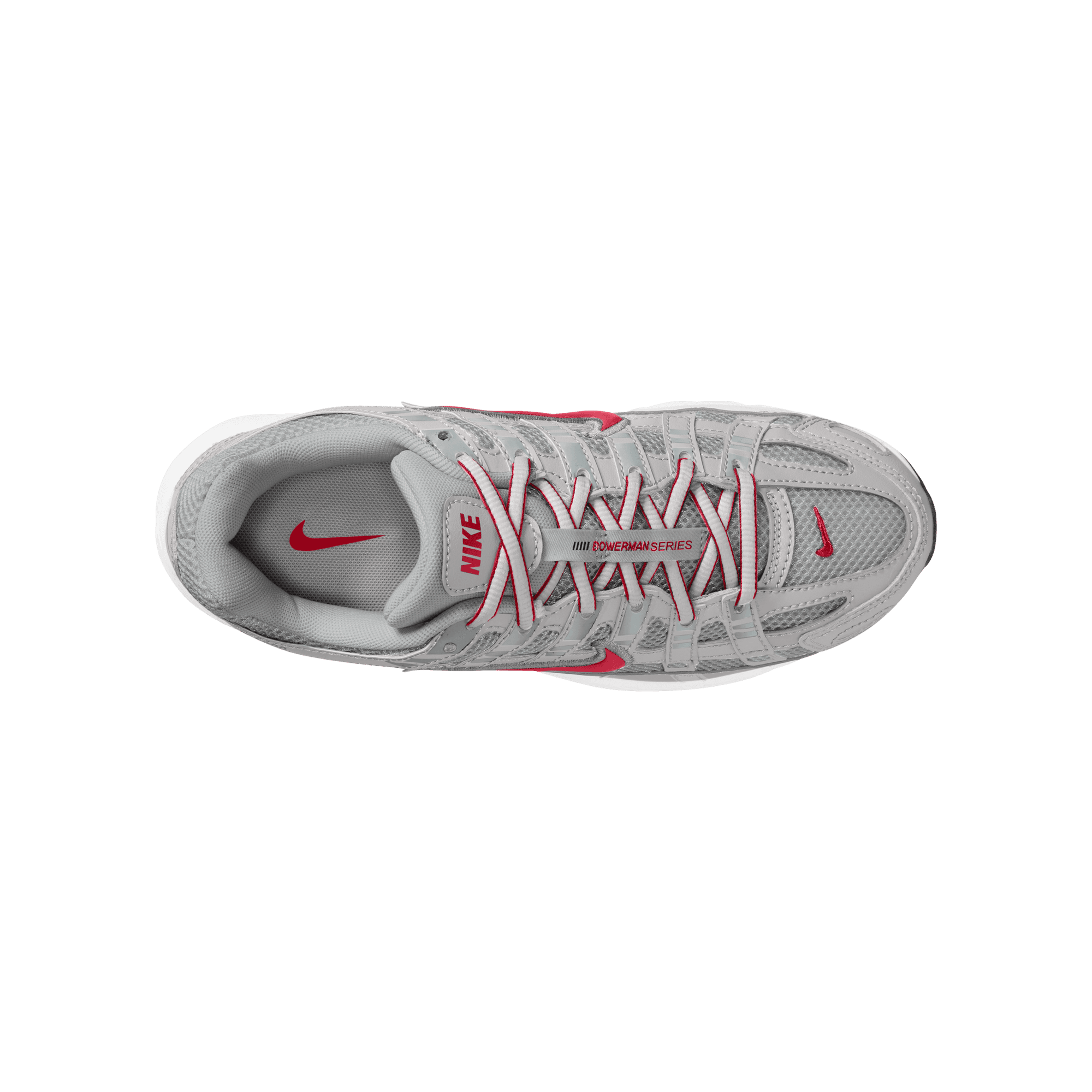 Big Kids' Nike P-6000 "Metallic Silver Gym Red"