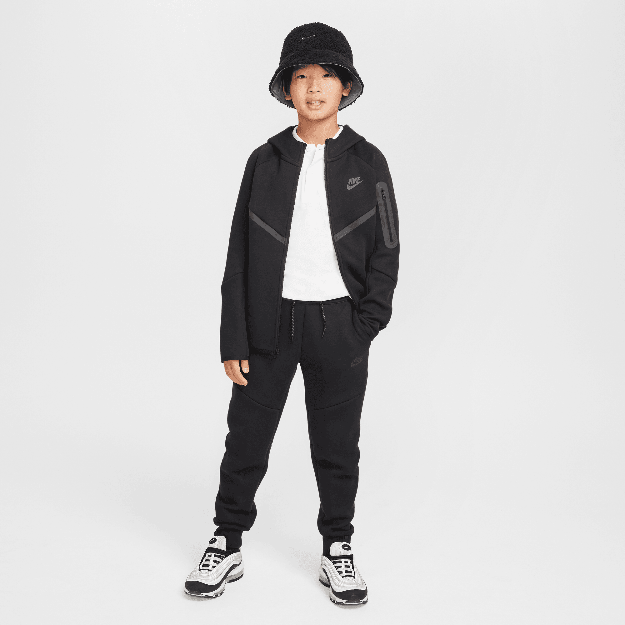 Big Kids' Nike Sportswear Tech Fleece Full-Zip Hoodie "Unisex"
