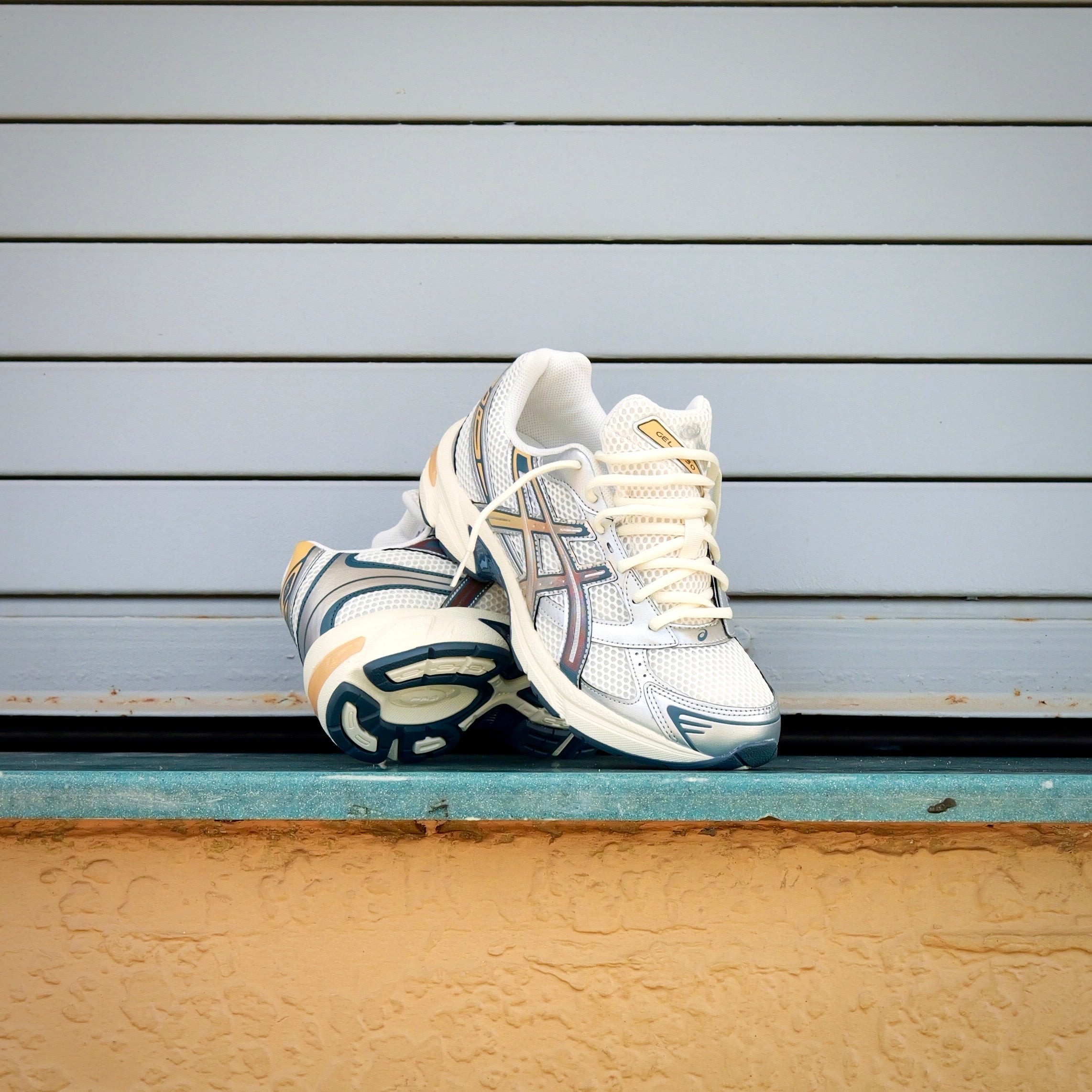Mens Asics Gel-1130 (Cream/Mahogany)