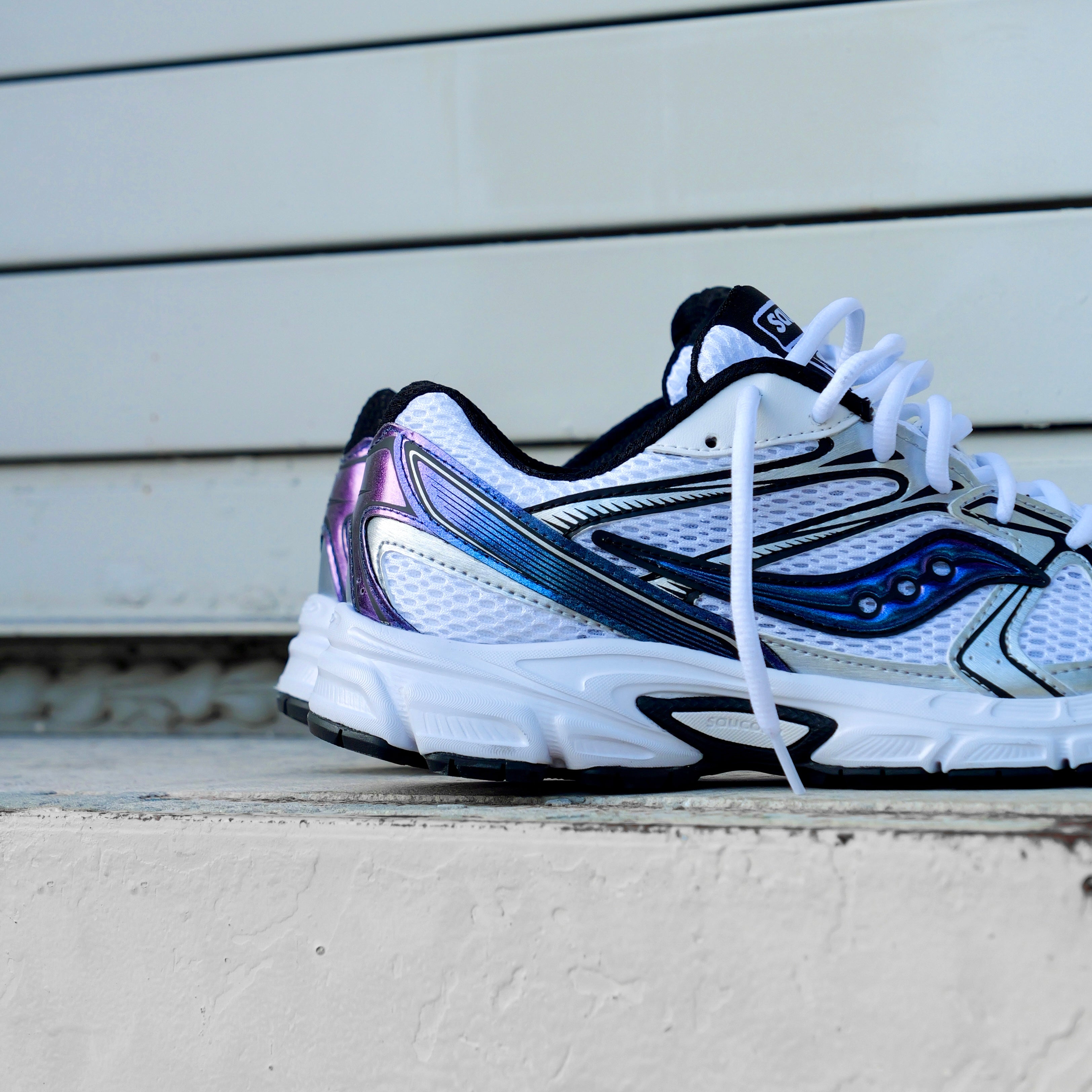 Mens Saucony Ride Millennium (White/Nightsky)