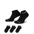 Jordan Everyday No-Show Socks "Black White" (3 Pairs) (Unisex)