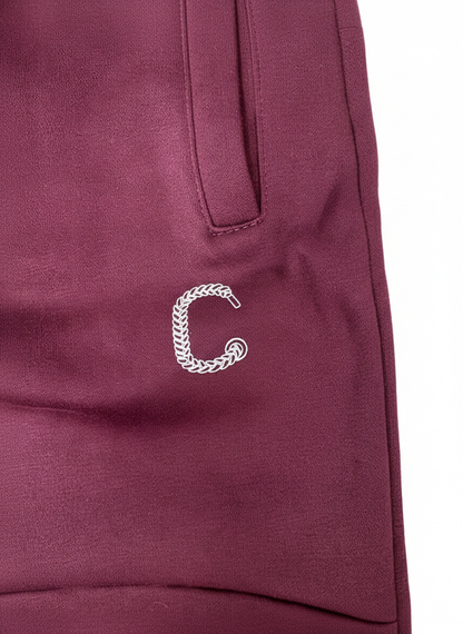 Men's The Closet Inc. Zip Fleece Bottom (Burgundy)