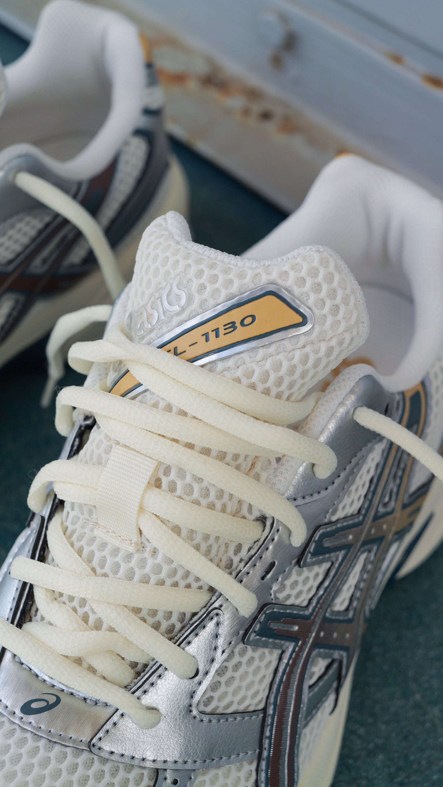 Mens Asics Gel-1130 (Cream/Mahogany)