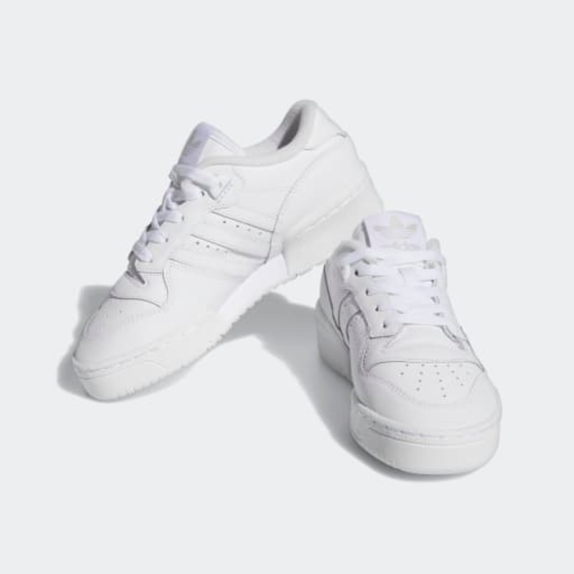 Big Kids' Adidas Rivalry Low "Cloud White Grey"