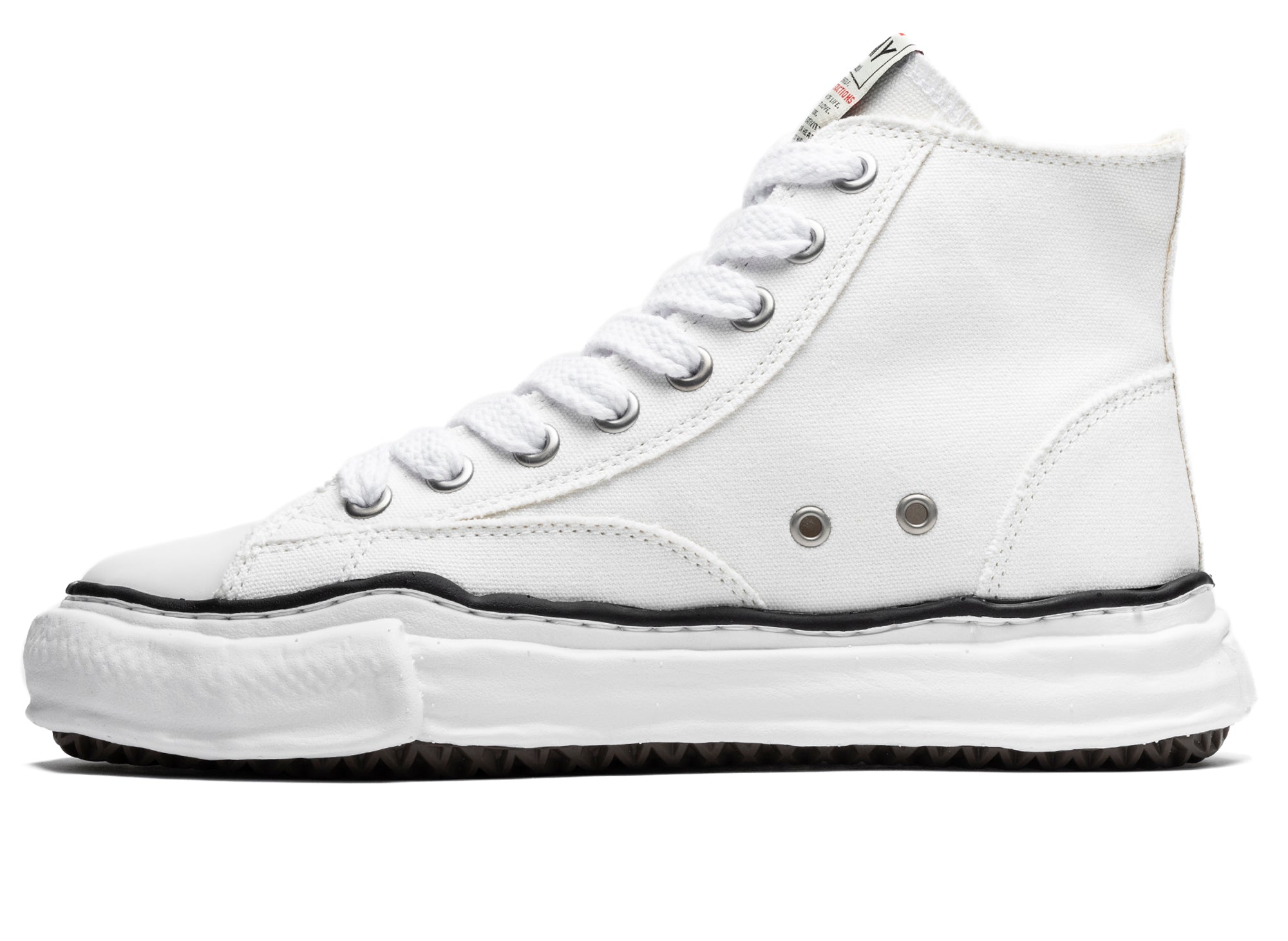 Maison Mihara Yasuhiro High Top Lace Up Sneaker in White