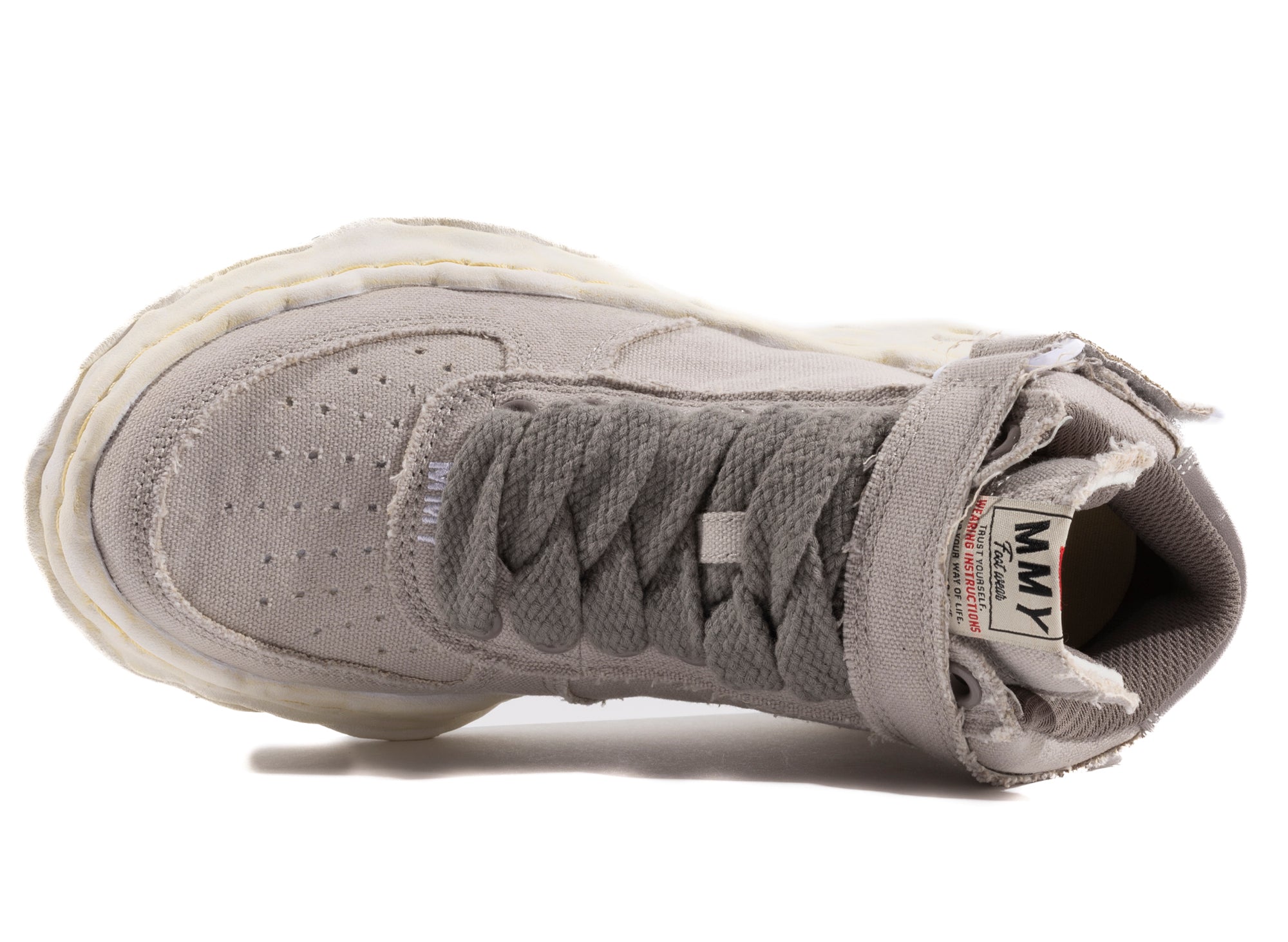 Maison Mihara Yasuhiro Canvas Wayne High-Top Sneaker in Grey