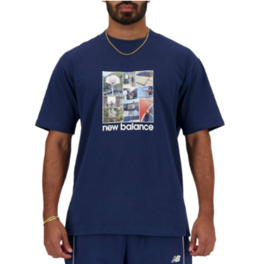 Men's New Balance Hoops Graphic T-Shirt "Navy Blue"