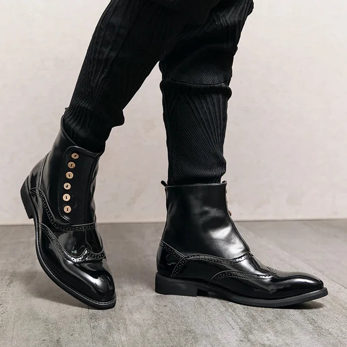 Alessandro Fiorelli Leather Brogue Boots