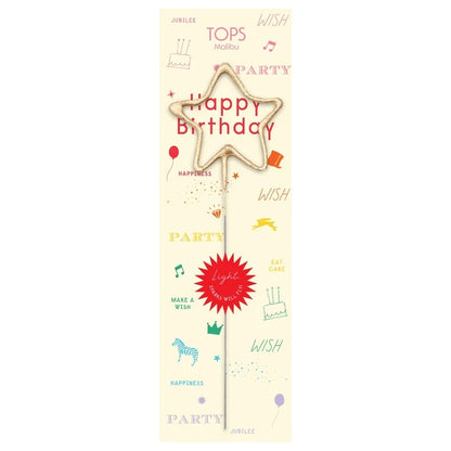 Big Gold Sparkler Happy Birthday Rainbow