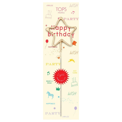 Big Gold Sparkler Happy Birthday Rainbow