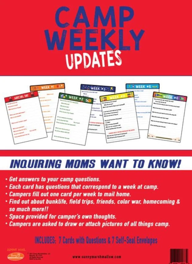 Camp Weekly Update Camp Stationary