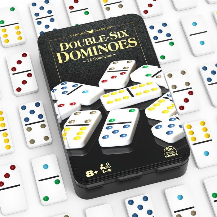Double Six Dominoes Set in Storage Tin