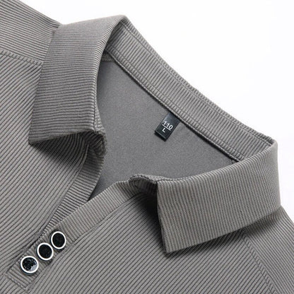 Edward Premium Long Sleeve Waffle Polo
