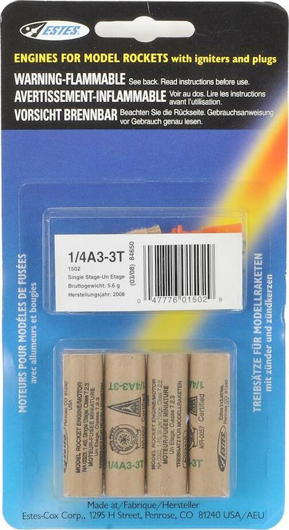 Estes 1/4 A3-3T mm Single (4) HAZS
