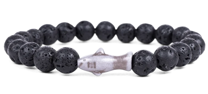 Fahlo Shark Lava Stone Voyage Bracelet