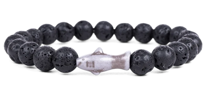 Fahlo Shark Lava Stone Voyage Bracelet