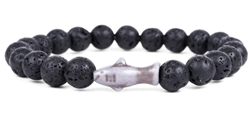 Fahlo Shark Lava Stone Voyage Bracelet