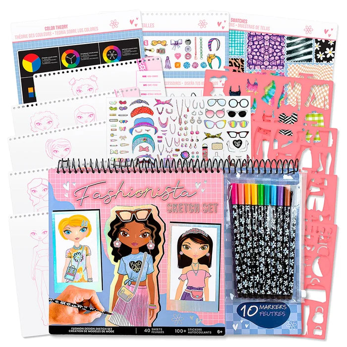 Fashionista Sketch Set W/Markers