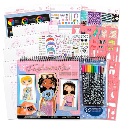 Fashionista Sketch Set W/Markers