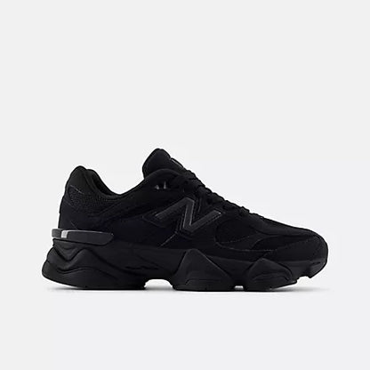 Big Kids' New Balance 9060 "Triple Black Suede"