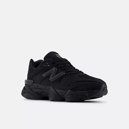 Big Kids' New Balance 9060 "Triple Black Suede"