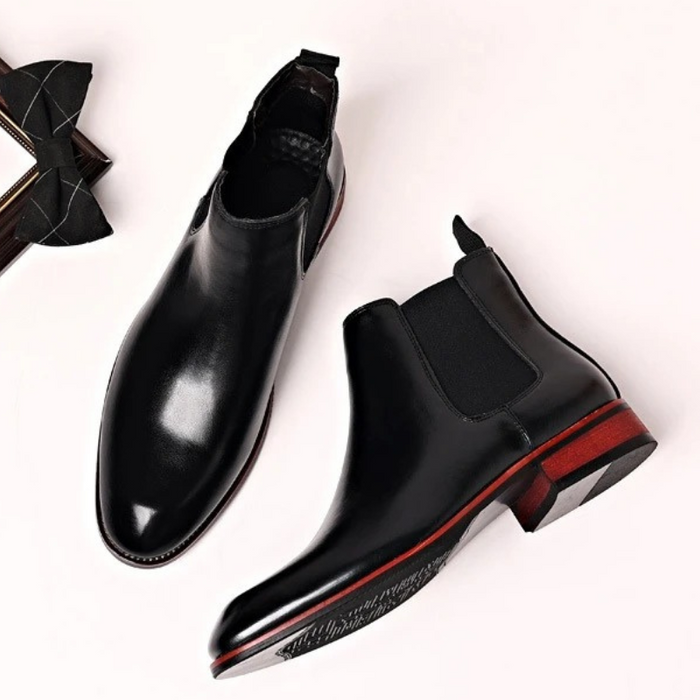 Giovanni Lorenzo Genuine Leather Chelsea Boots