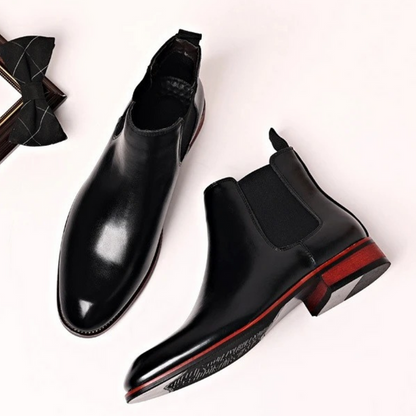 Giovanni Lorenzo Genuine Leather Chelsea Boots