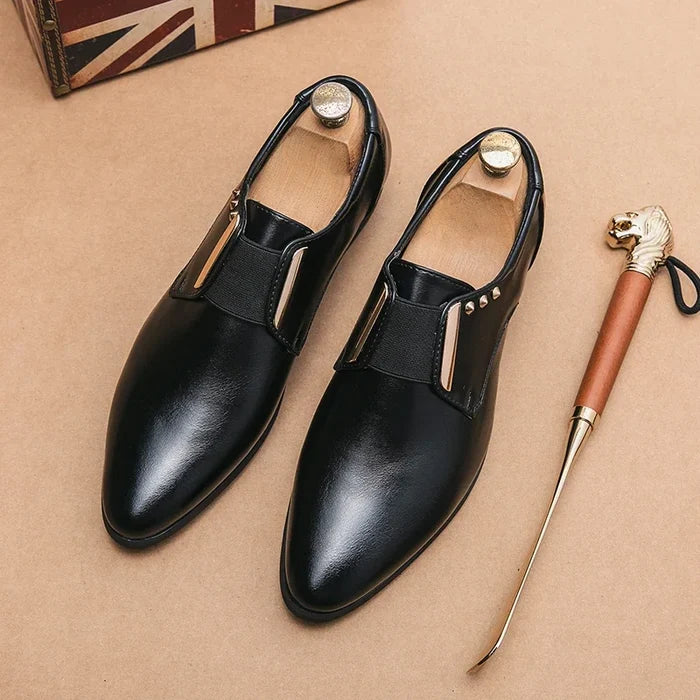Laurent Degas Leather Monk Strap Dress Shoes