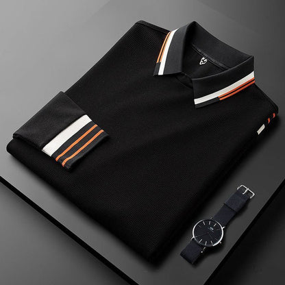 Luvior Premium Long Sleeve Waffle Polo