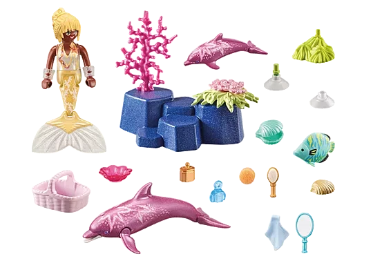 Mermaid With Dolphins