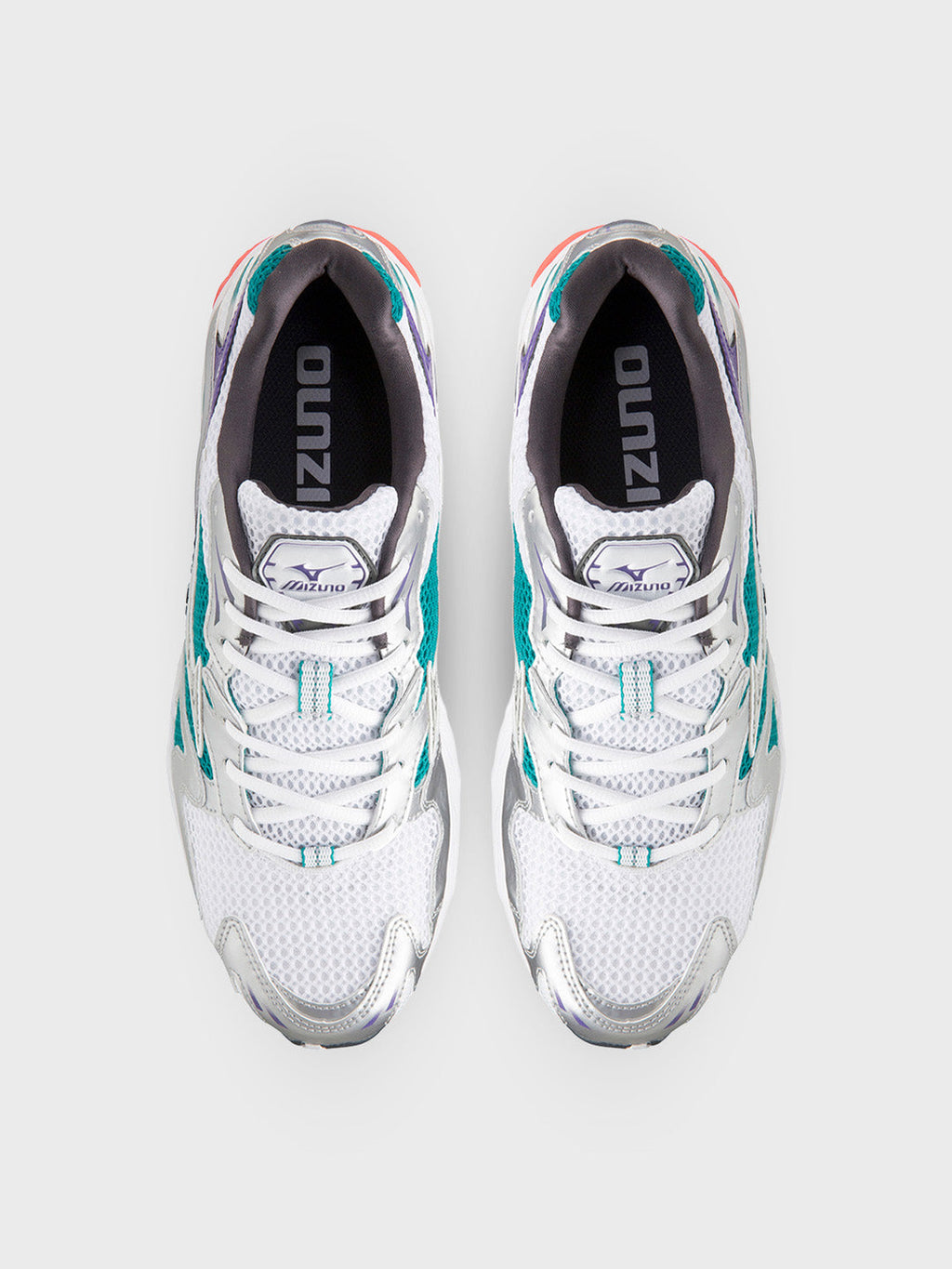 Mizuno Wave Rider 10 Sneakers | Silver/Teal Blue