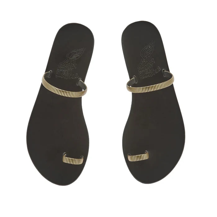 Nora Gold sandals top view