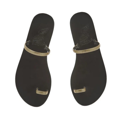 Nora Gold sandals top view