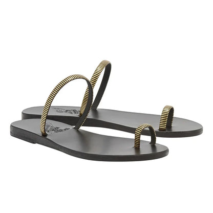 Nora Gold sandals 3-4 view