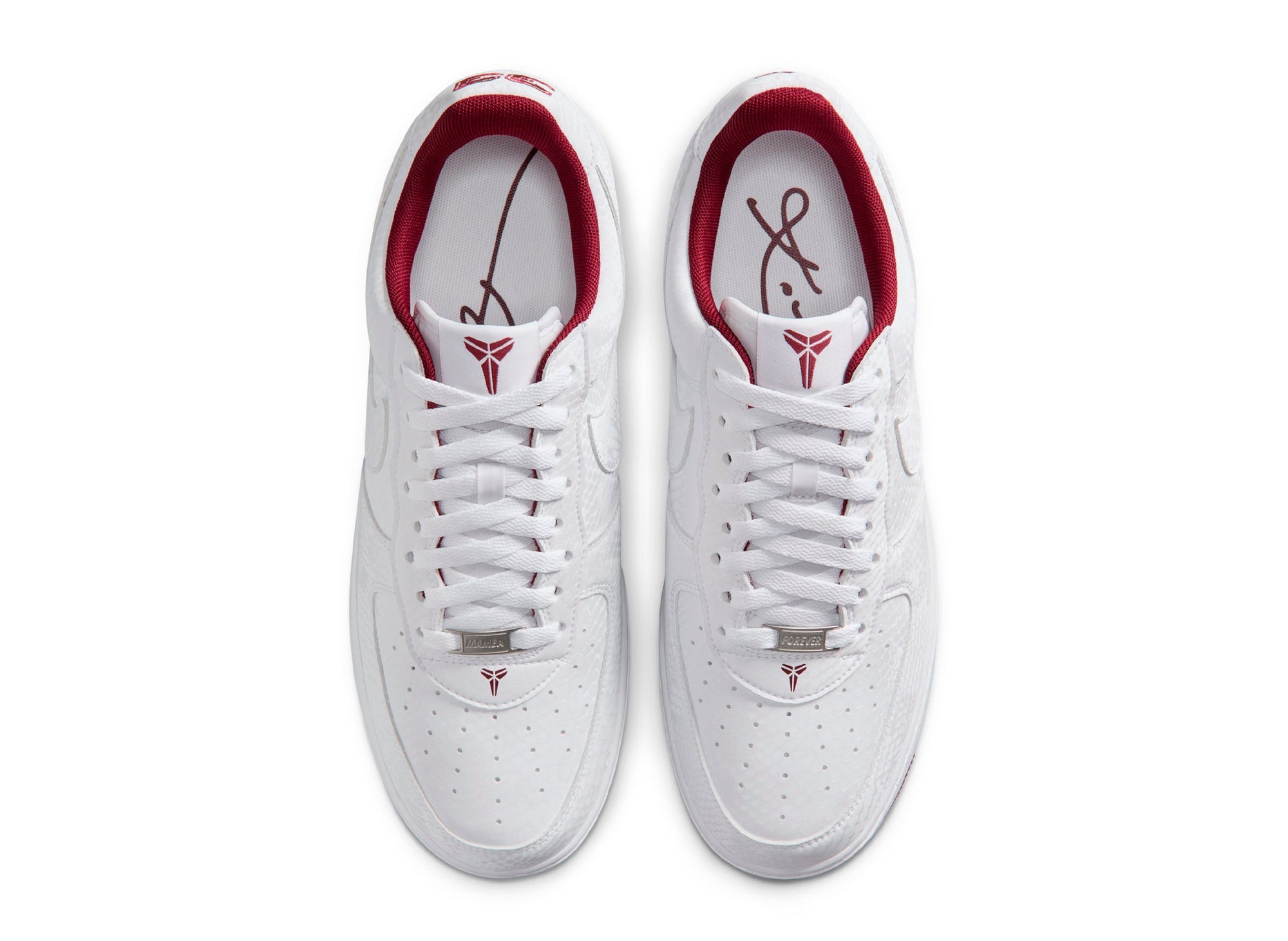 Nike Kobe Air Force 1 Low in White / Team Red